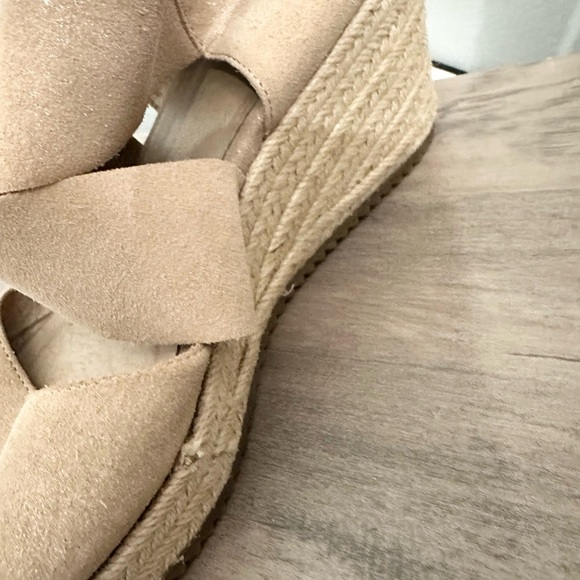 Eileen Fisher Willow Women’s Size 7 Tan Espadrille Wedge Sandals - Picture 4 of 7